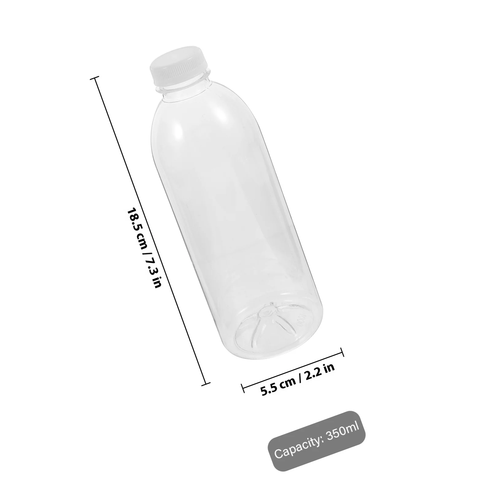 10 szt. Plastikowych Butelek na Sok Przenośne Puste Buteleczki na Mleko Napoje z Szczelnym Korekem do Napojów Butelka na Mleko Pusta Butelka