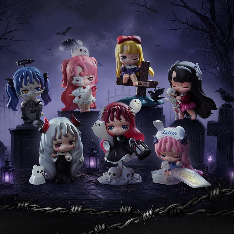Lilith Nocturnal Shroud Serie Blind Box Gotischer Stil Actionfigur Puppe Mystery Box Spielzeug Überraschungsbox Desktop-Ornamente Geschenke