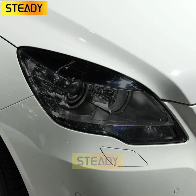 Car Headlight Protective Film Transparent Smoked Black TPU Sticker For Mercedes Benz R Class W251 2010-2017 R350 Accessories
