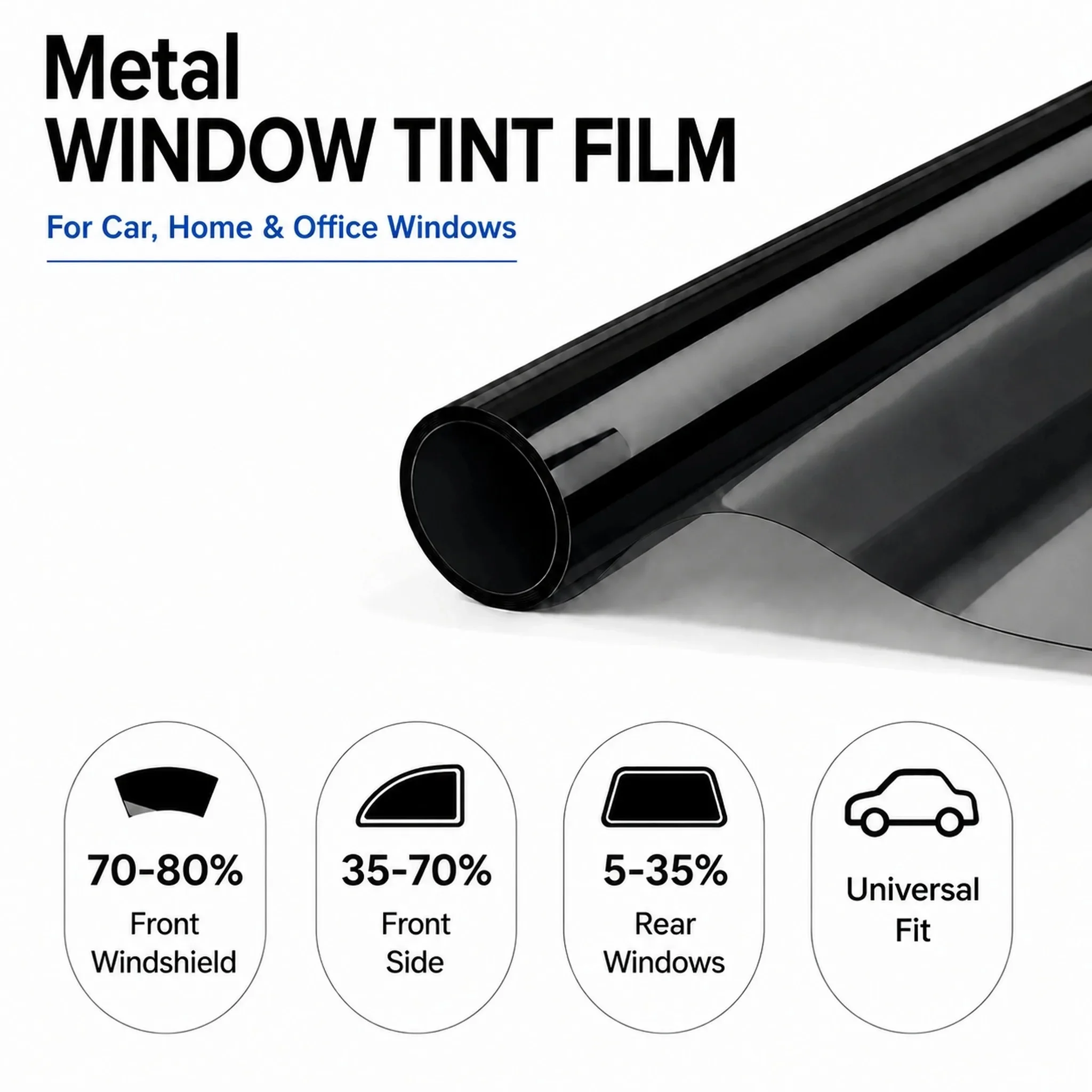 Car Window Tint Metal Film Solar UV Protector Foils Auto Home Decorate Window Glass Tinting Film Sun Shade Sticker Films