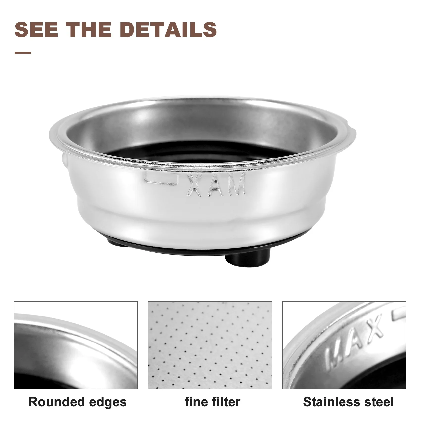 Friendly Detachable Stainless Steel Coffee Filter Basket Strainer Coffee Machine Accessories For Home Office