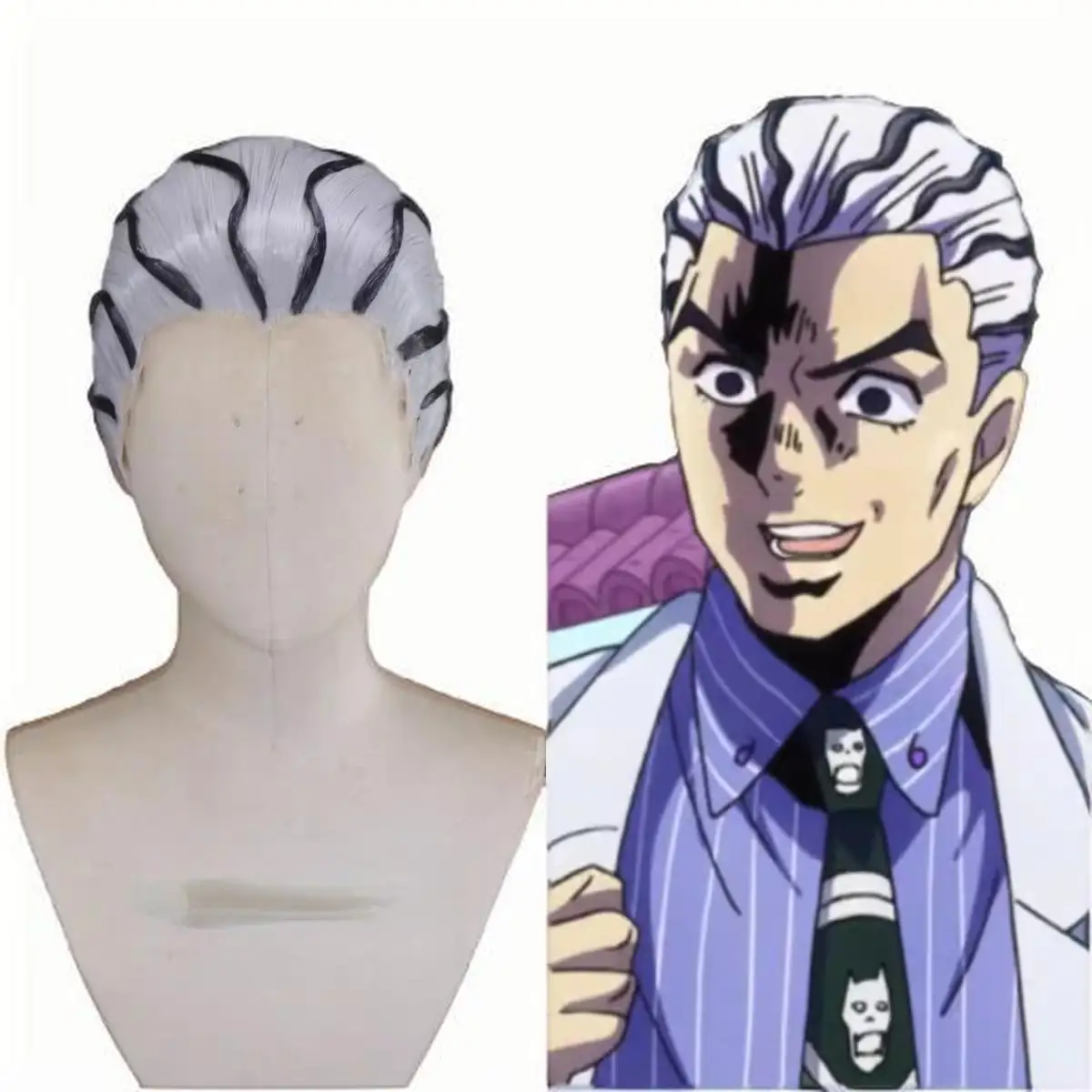 Anime Cosplay Wig Kira Yoshikage Kawajiri Kosaku JOJO Diamond is Unbreakable Heat Resistant Synthetic Hair 2