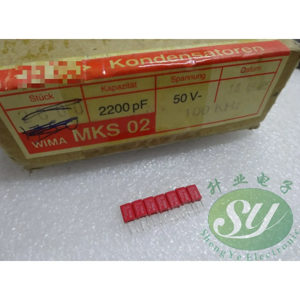 

20PCS MKS02 0.0022uF/50V 2.2nf 2200pf 2n2 brand new 2.5mm film capacitor