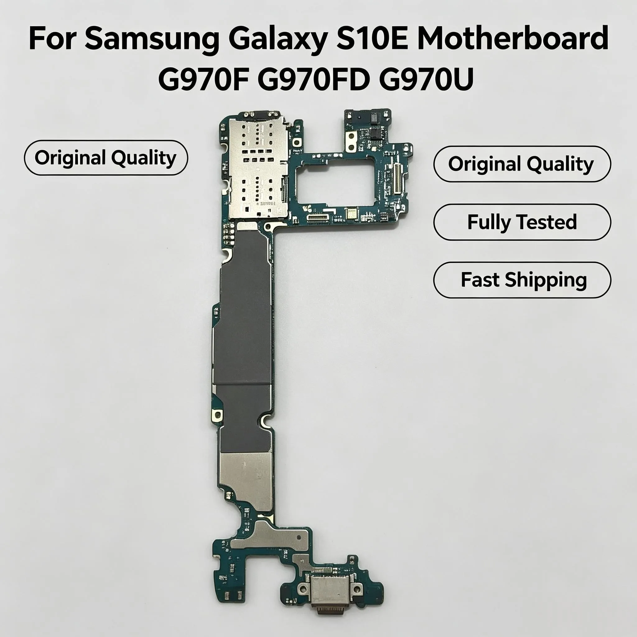 Fully Tested Unlocked Replacement Mainboard Repair Accessory For Samsung Galaxy S10E G970F SM-G970FD SM-G970U Logic Motherboard