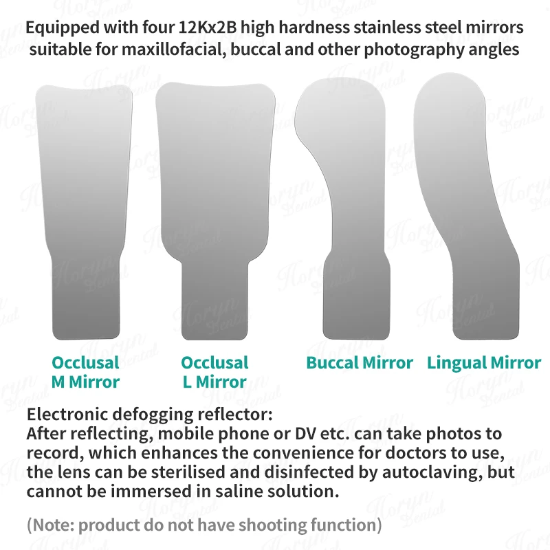 Espejo antiniebla Dental automático para fotografía Oral, Reflector, espejo antivaho, suministros dentales oclusales bucales de ortodoncia