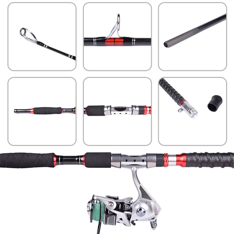 Imagem -03 - Mavllos-tempestade Tuna Vara de Pesca Isca 80250g Portátil mh Carbono Água Salgada Truta Rod Spinning Garoupa Jigging Rod 2050lb