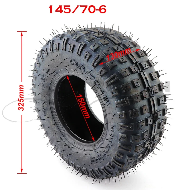 

6-inch Tubeless Tires 145/70-6 ATV Tires for 50cc 70cc 90cc 110cc Children's Karting Four-Wheel Off-Road Vehicles Beach Bikes