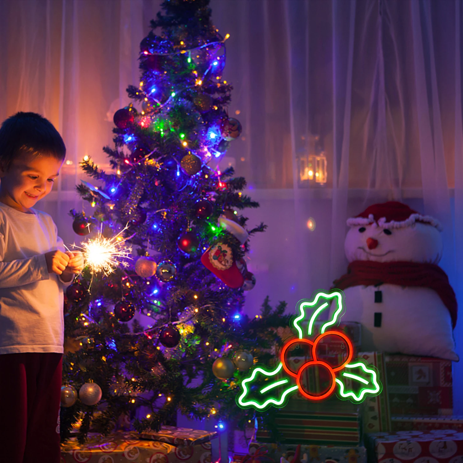 Lampe Murale à LED en Forme de Fruit Rouge Néon, Design Esthétique, Luminaire Décoratif d'Nik, Idéal pour une Chambre à Coucher, un Bar ou une ixd'Anniversaire