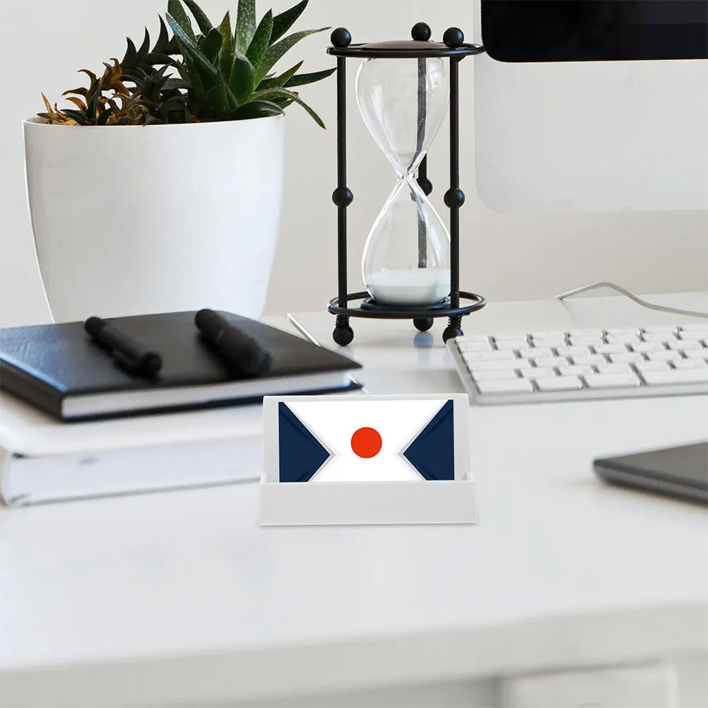 

2pcs Desktop Business Card Holder Creative Office Organizer Stand For Name Cards Memo Notes Space Saving Durable Card Holder For