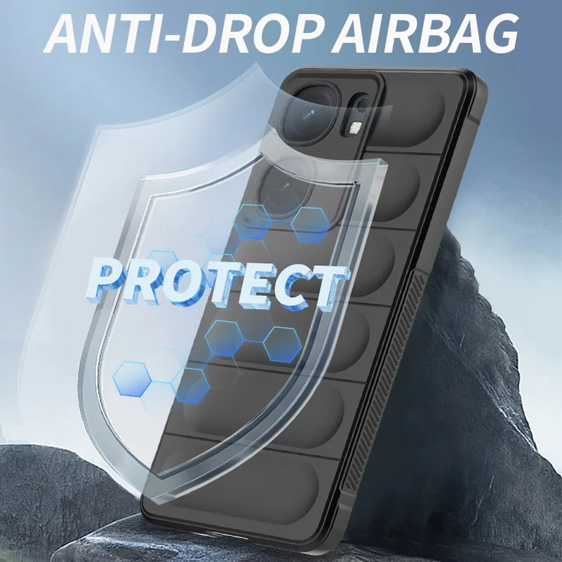 Airbag Anti-drop case For IQOO Neo 9 Z8X Z8 8 12 Pro 11 10 VIVO X100 Pro X90 Pro + X80 X70 Pro Shockproof Armor Heavy Duty Cover