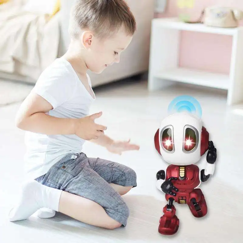 Robot de aleación inteligente para niños, juguete electrónico con sensor táctil