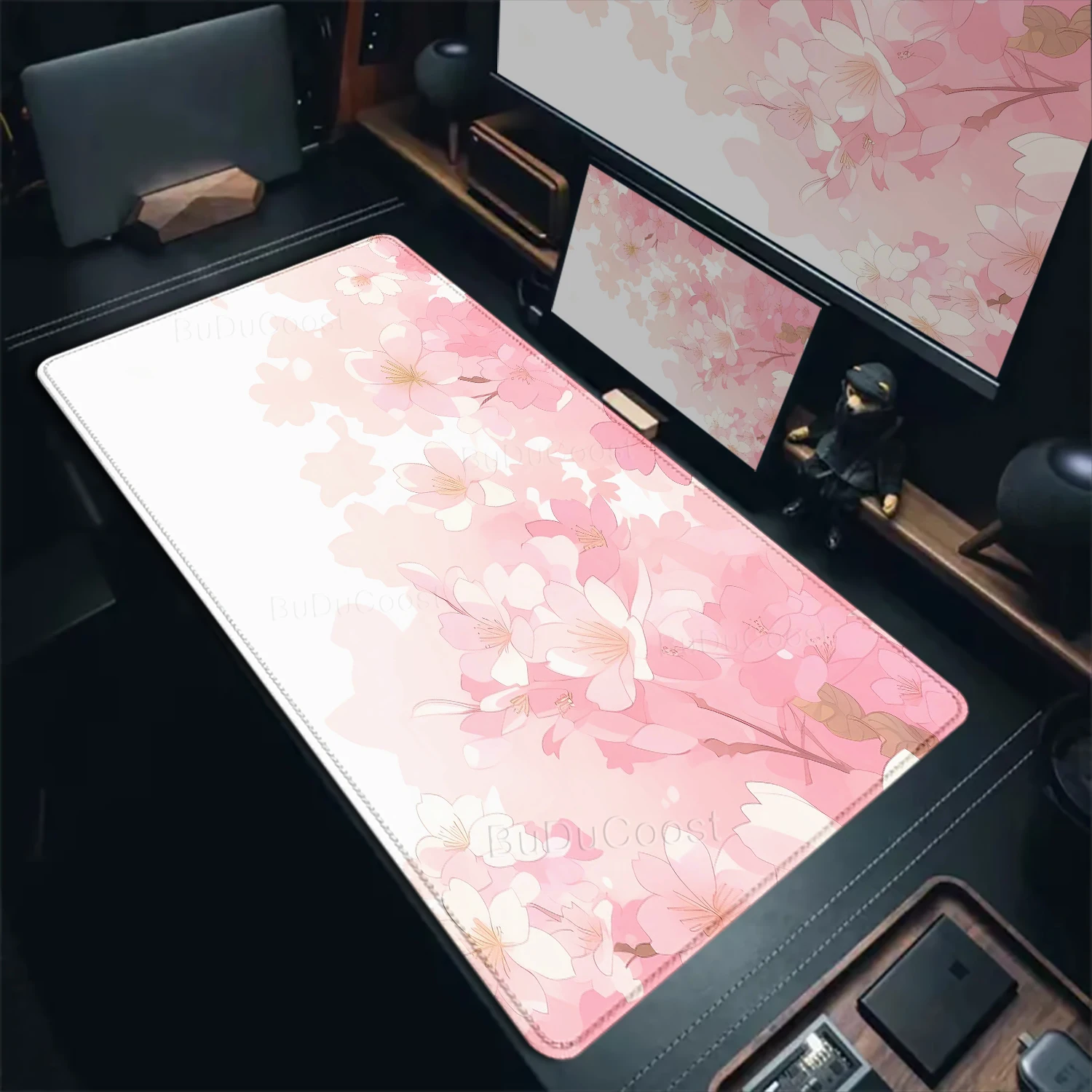 

XXL Mousepad Aesthetics Cherry Blossom Pattern MousePads Carpet Office Natural Rubber Computer Desktop Gamer Desk Accessories