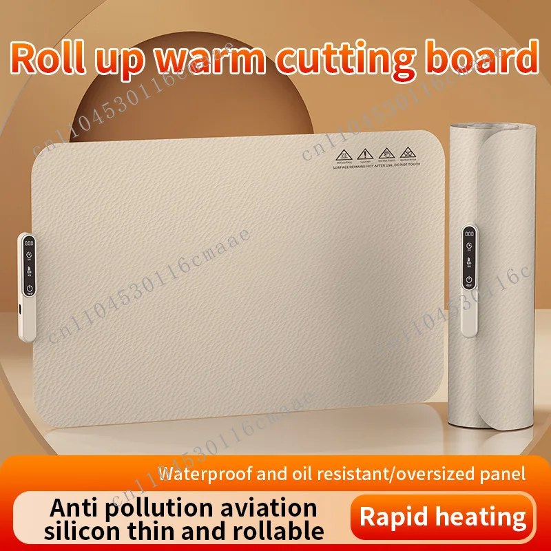 Silicone vegetable warming board Household thermal insulation flexible hot cutting board Folding heating vegetable warming pad