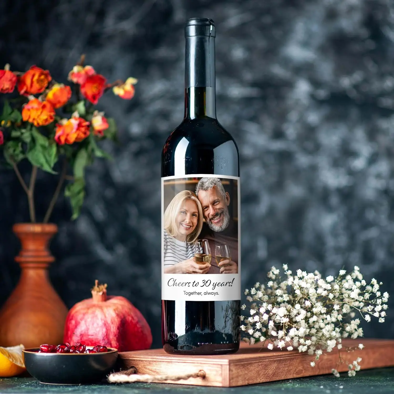 10 Stück 4x5 Zoll Personalisierte Weinglas-Flaschen-Aufkleber Individuelle Etiketten für Verlobung, Hochzeit, Geburtstag, Party, Abschlussfeier Geschenke – Detail 3