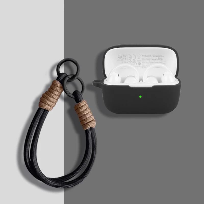 Custodia In Silicone Per Soundcore C50i – Copertura Antiurto Con Moschettone, Compatibile Con Ricarica Wireless (Nero)