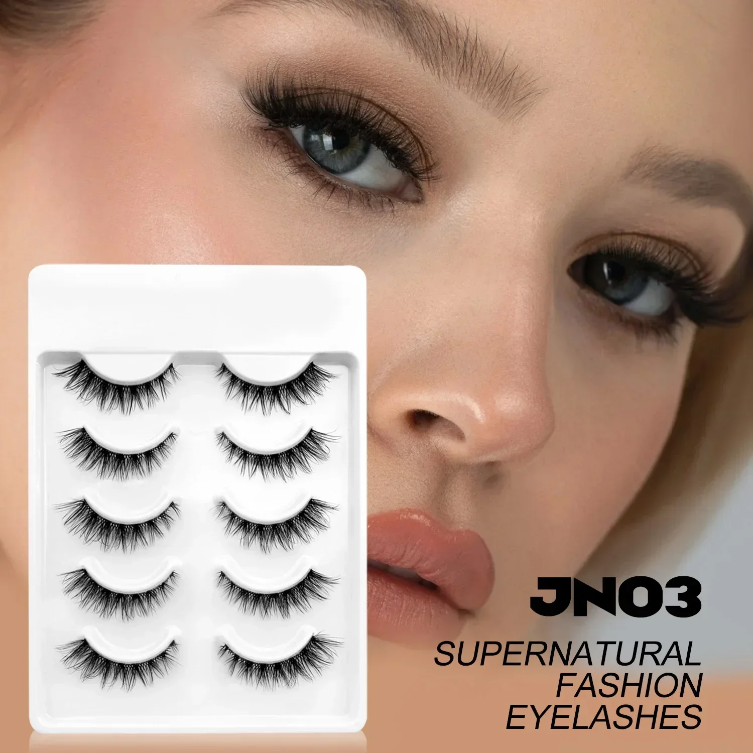 キャットアイラッシュ ソフトナチュラルフェイクミンクまつげ つけまつげ ナチュラルルック ウィスピー ウィングエンド アイエロンゲイテッドメイクアップ