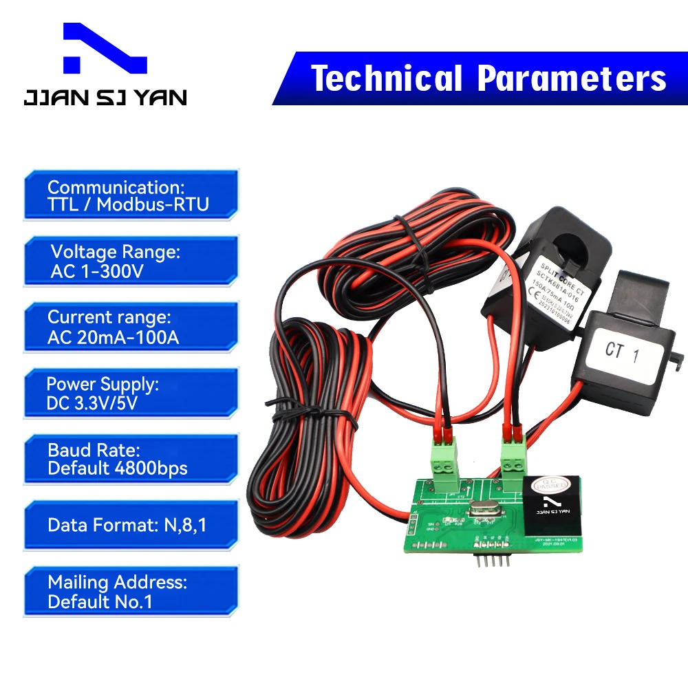 JSY-MK-194T Two Way Open CT Two Ways Current Transformer Bidirectional Measurement PCBA Energy Meter