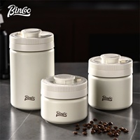 Bincoo Vacuum Coffee Canister Pro: 304 Steel One-Touch Seal, Silicone Gasket & Date Tracker,400ml/800ml/1200ml, Home/Cafe/Gift