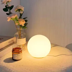 Bedroom bedside tabletop decoration ball table lamp led home simple night night light warm children's room lighting