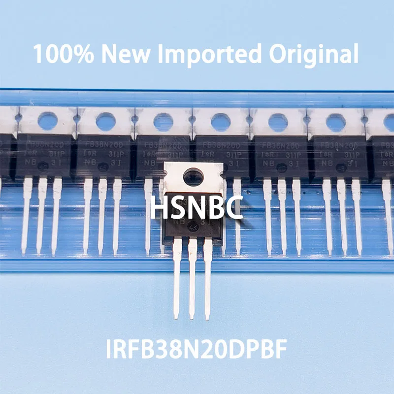 10Pcs/Lot IRFB38N20DPBF IRFB38N20D FB38N20D TO-220 200V 44A MOSFET Power Transistor 100% New Imported Original