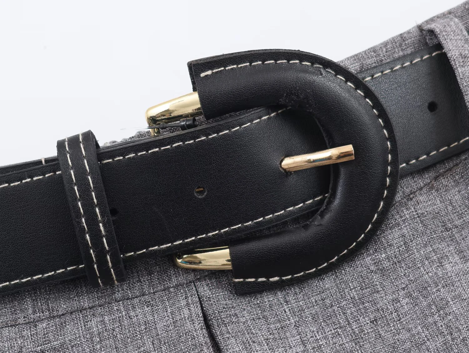 Winter new women's shoulder padded herringbone patterned suit jacket with belt pleated MIDI skirt set