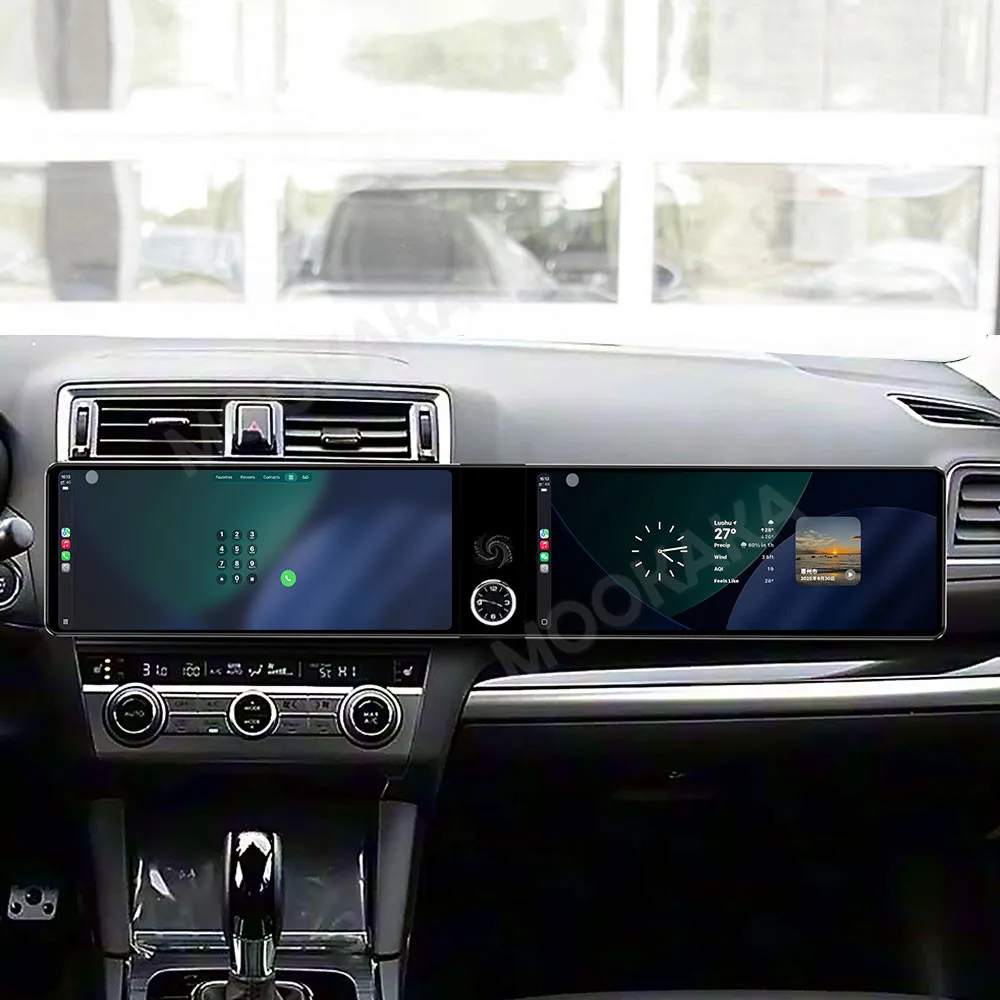 Dual 12.3“ Car Multimedia Player Android Screen For Subaru Legacy Outback 2011~221 Car Radio GPS Navi CarPlay Auto Head Uni