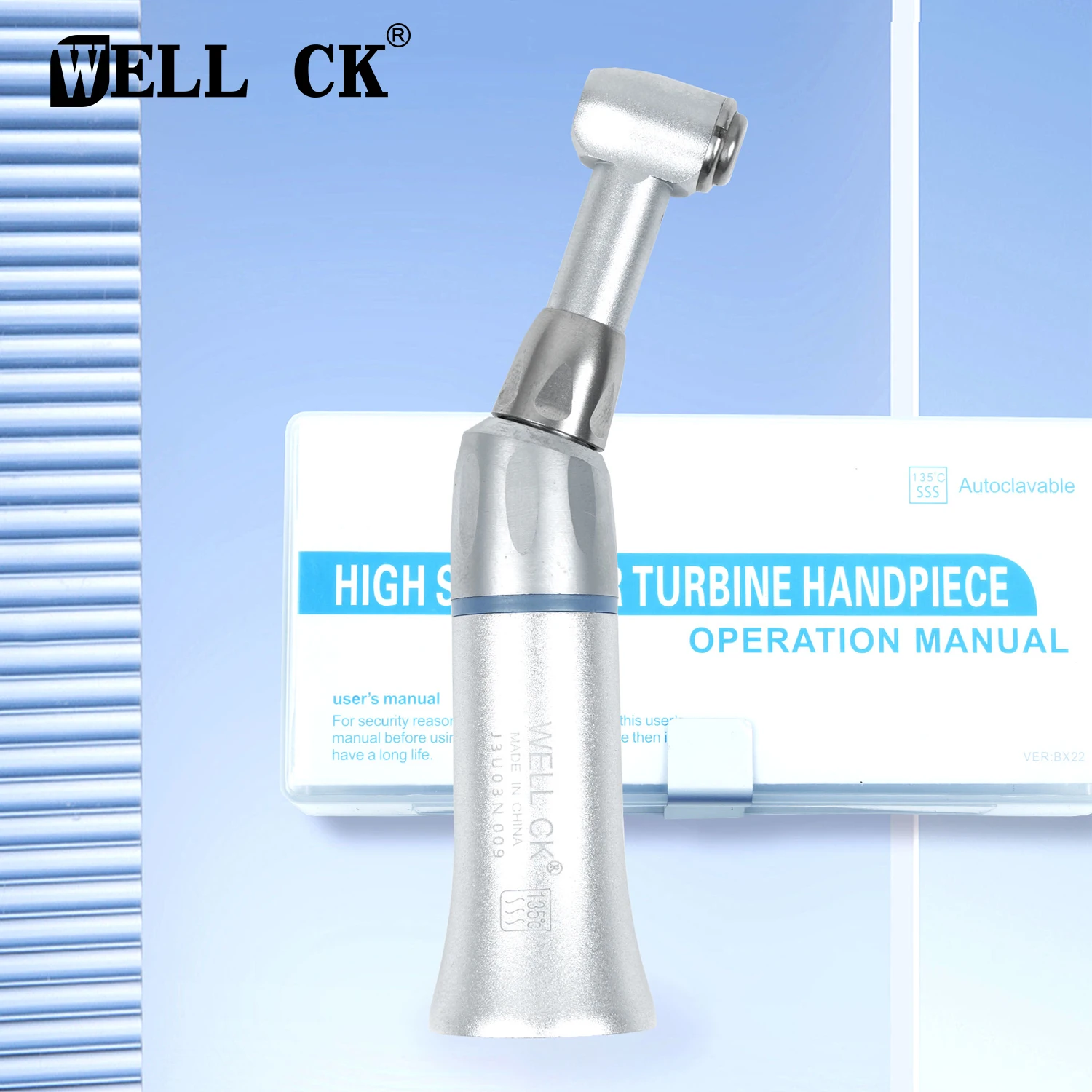 WELLCK ทันตกรรม Handpiece ความเร็วช้ากับปุ่ม Contra ANGLE Turbine ทันตกรรม Air มอเตอร์คุณภาพสูงเครื่องมือทันตแพทย์
