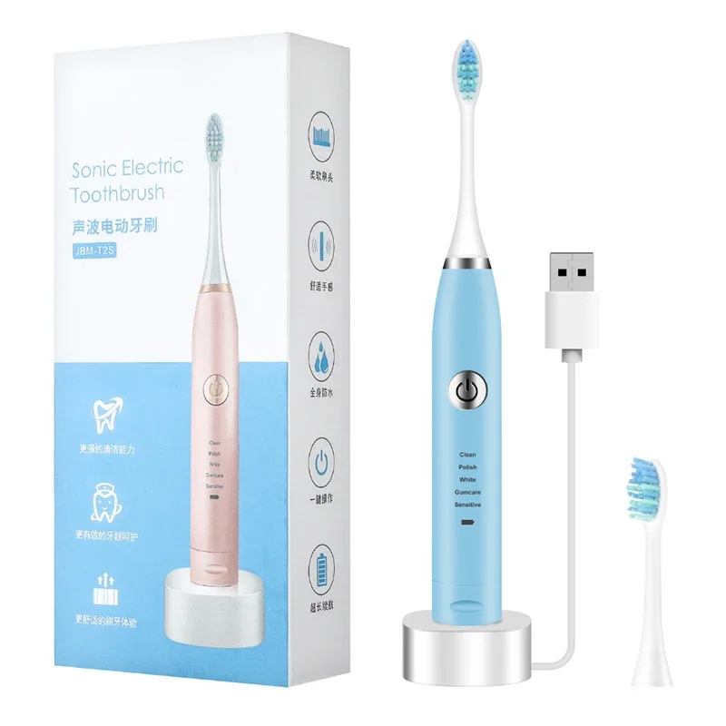 

Mijia Ultrasonic Electric Toothbrush Automatic Smart Teeth Whitening Toothbrush USB Wireless Charging Base Waterproof Brush Head