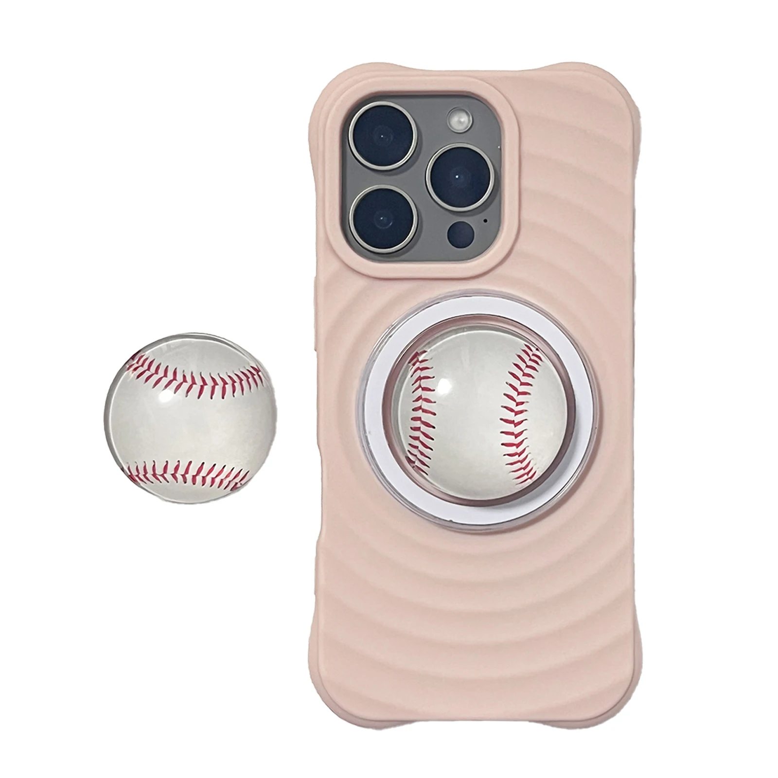 Korea 3D Crystal Ball Baseball-Halterung für Handyhülle, Ständer für magnetische Halterung für iPhone, Griptok Grip Tok