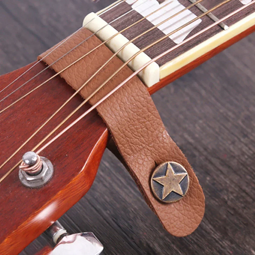 

Part Guitar Neck Strap Acoustic Guitars Black Brown Buckle + Cowhide Classical Guitars 100% Brand New For Guitar