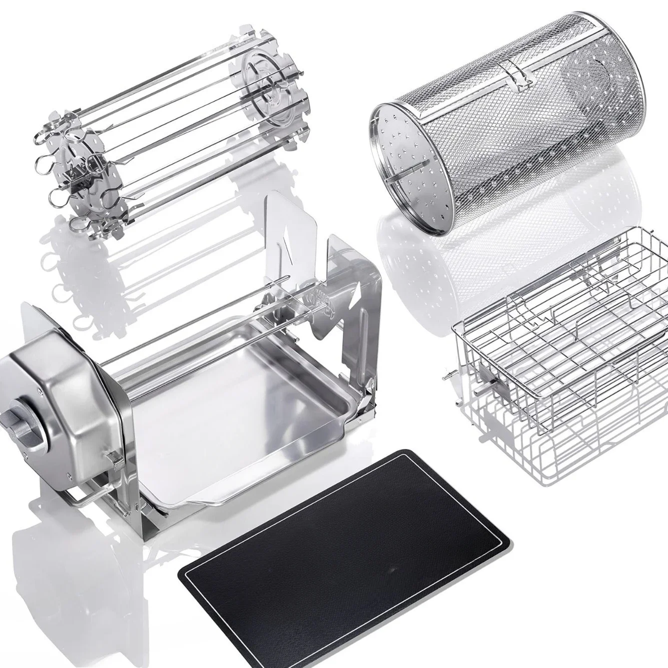 

Wireless rotary grill kit for grills, ovens and smokers