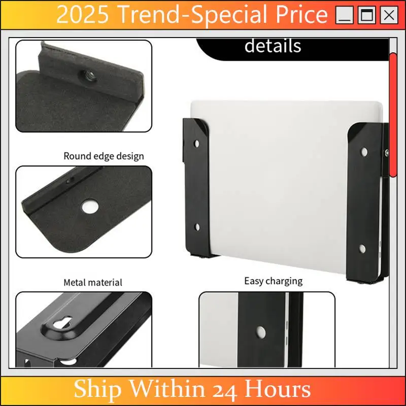

A61Z Deals Universal Laptop Wall Storage Stand Metal Adjustable Laptop Tablet Wall Rack For Laptop/Keyboard