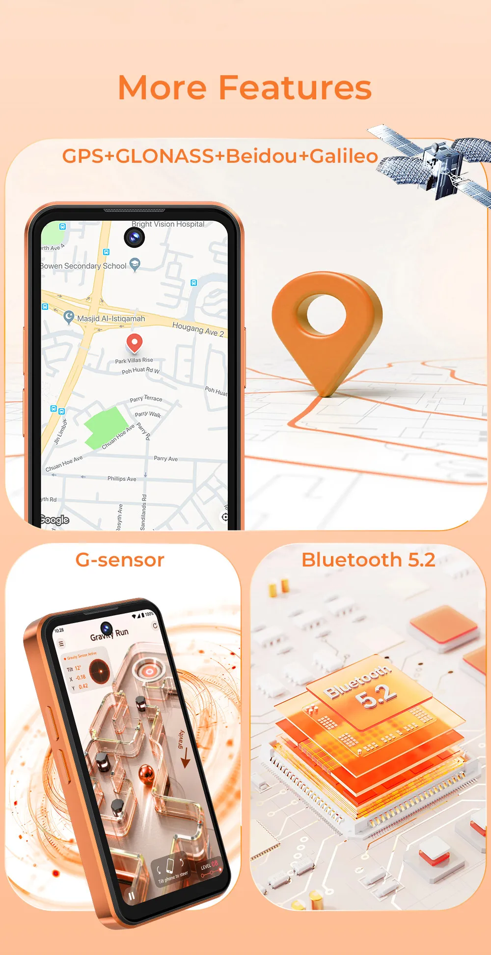 OUKITEL C17 mini Mini Smartphone, Up to 12GB RAM (3+9) + 32GB ROM, Ultra Compact Pocket Small Phone, 4" Mini Display, 2300mAh Battery, Gemini AI, Unlocked Android Mobile Phone