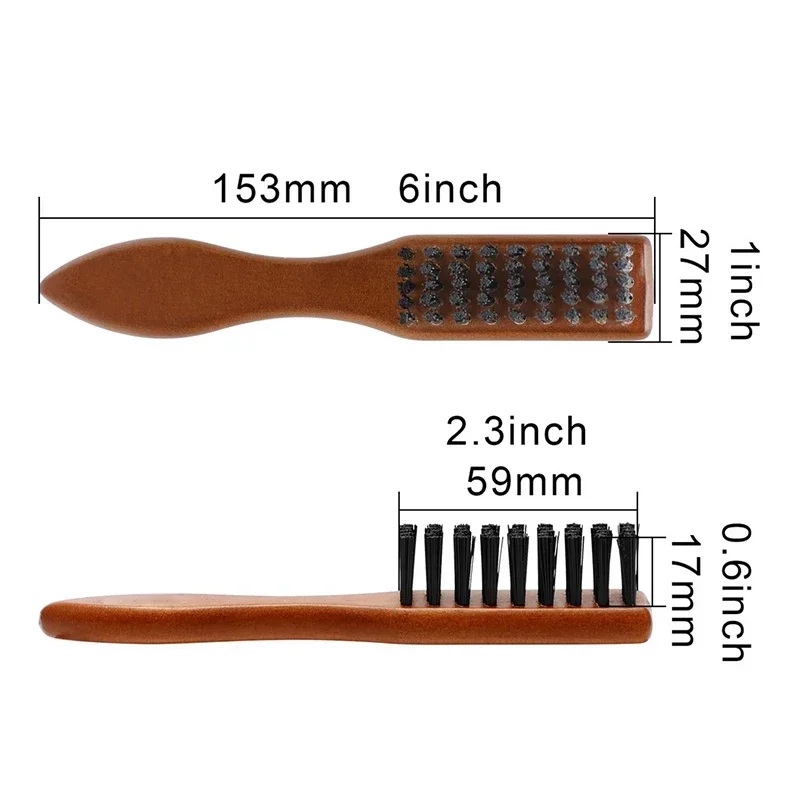 Barber Wood Handle Hairdressing Soft Hair Cleaning Brush Retro Neck Duster Broken Remove Comb Hair Styling Salon Tools