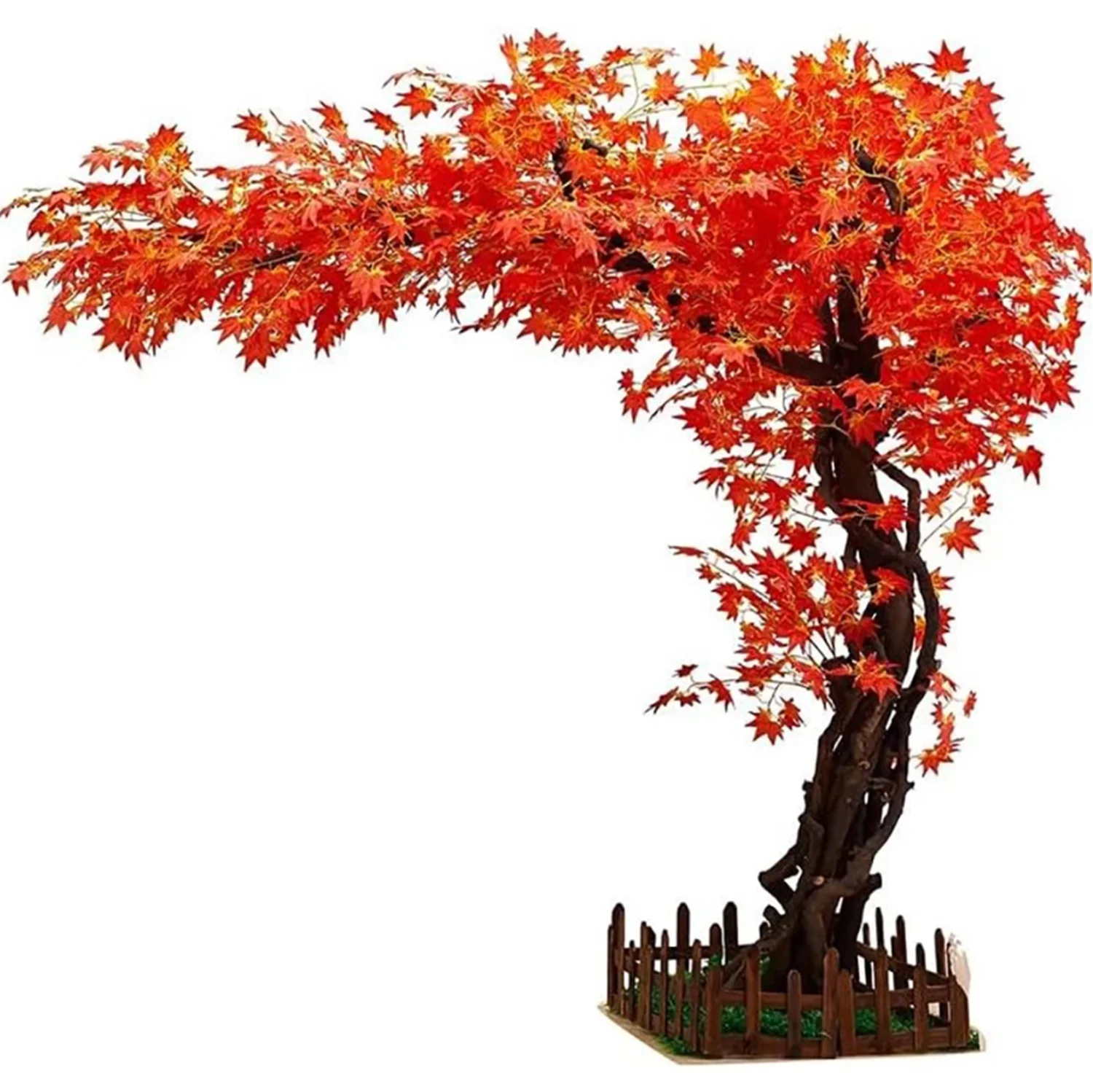

Red Artificial Maple Tree ,Fake Maple Silk Leaves Decoration,Indoor Outdoor Event Party Restaurant Mall Decor 1.5mx1.2m
