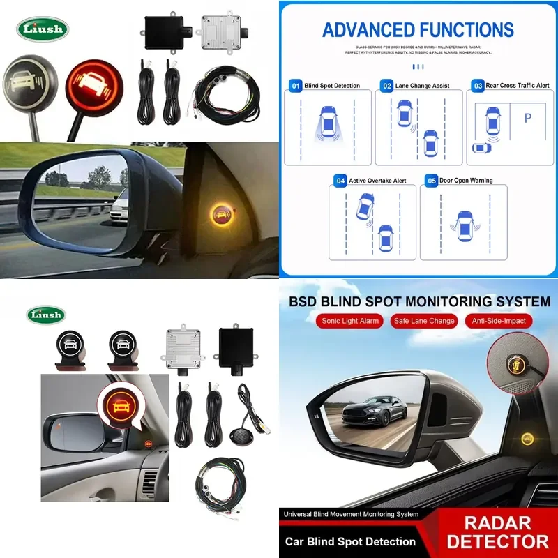 Universal Driver Assistance System Compatible With All Cars Intelligent Blind Spot Detection Lane Change Assist Sensor