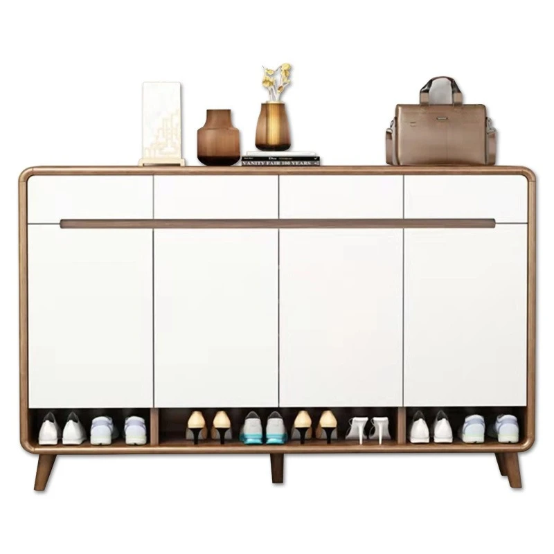 

New multi-function, entrance cabinet, solid wood shoe cabinet