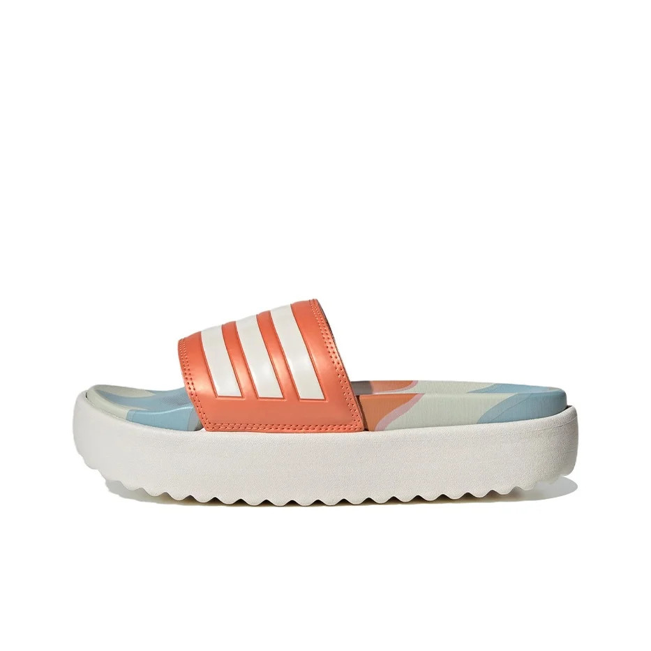 Marimekko x Adidas Slip Resistant Slide Slippers Women's White Orange HP6730