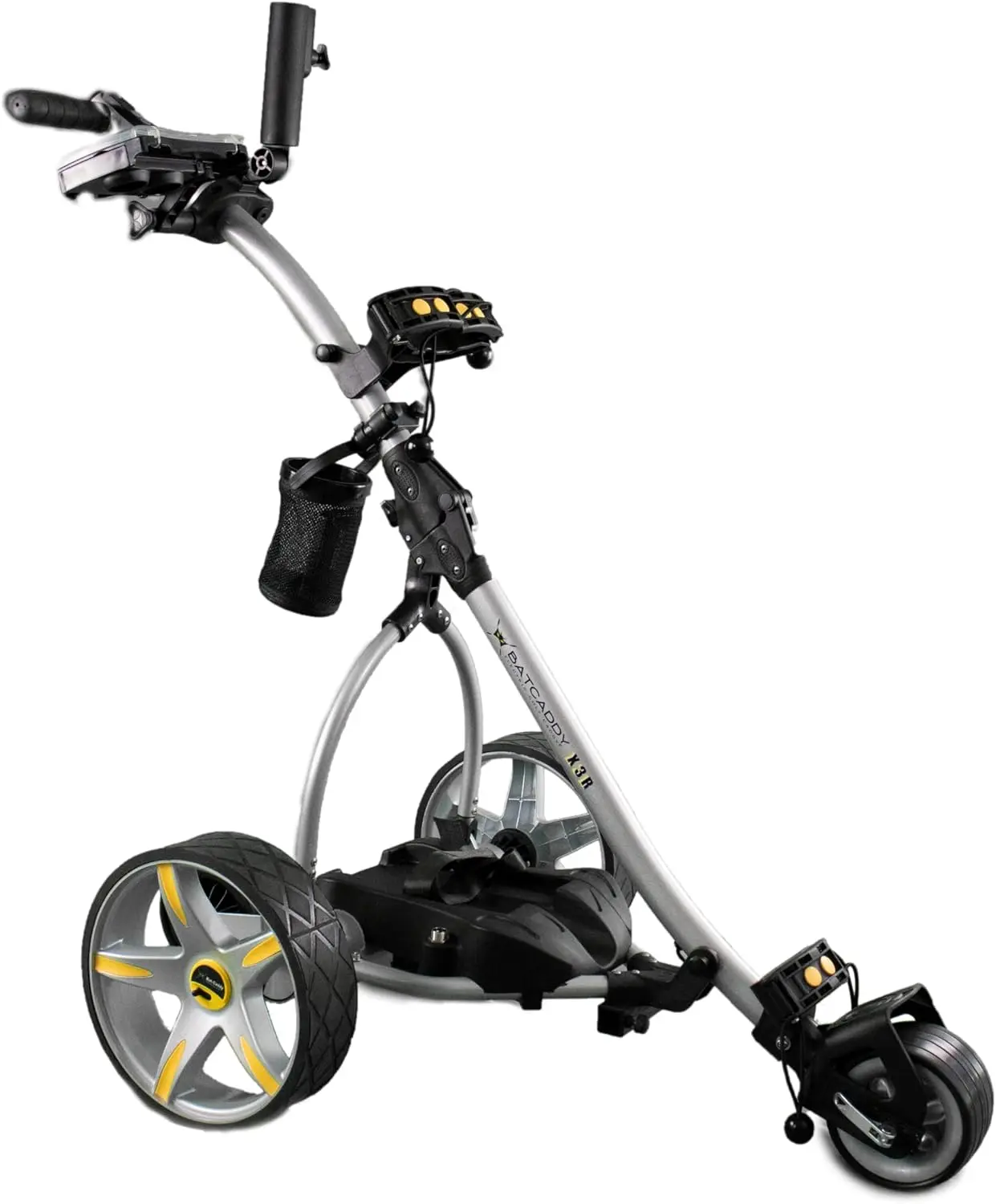 Battery Powered Golf Push Cart with Remote, Dual Motor, 9-Speeds and Reverse, Cruise Control, Anti-Tip Wheel,