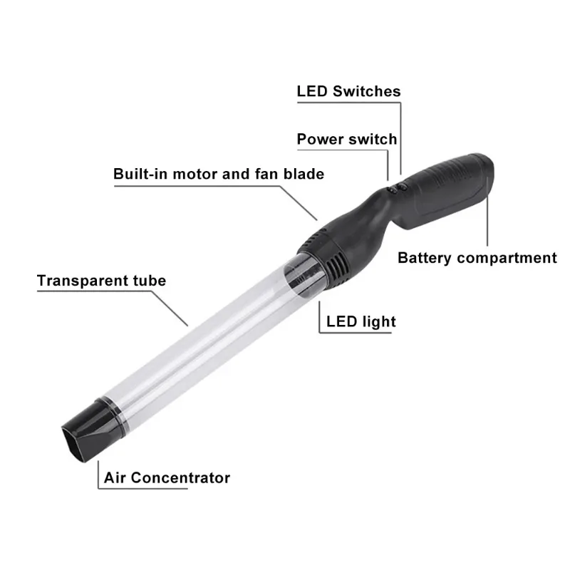 قوية المنزلية المحمولة علة فراغ الحشرات الآفات النحل الماسك مع مصباح ليد مصاصة المنتزع العثة المحمولة الماسك الإلكتروني