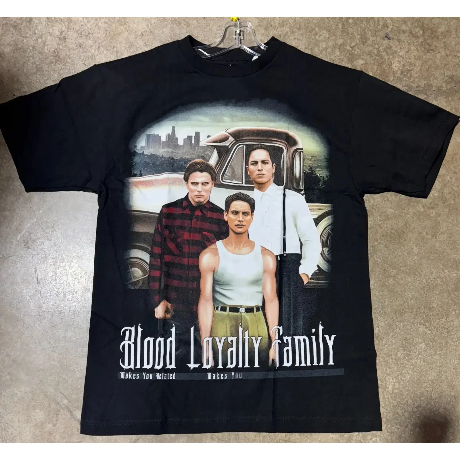 Loyalty Vatos Locos Bound by Honor Legacy Blood In Out T Shirt Black vintage Washed designer clothes graphic homme