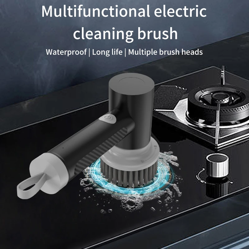 Rechargeable Electric Cleaning Brush Home Electric Rotating Scrubber Wireless Cleaning Tools Home Appliance Cleanliness Gadget