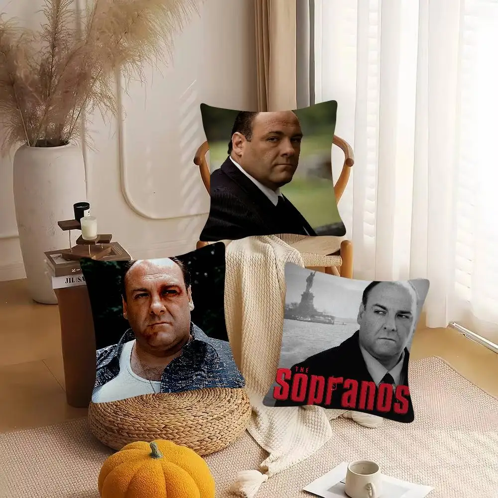 TV Drama The Sopranos Soft Comfortable Pillow Case Cartoon For Sofa Living Cat Room Home Office Retro Decor Protective Cover