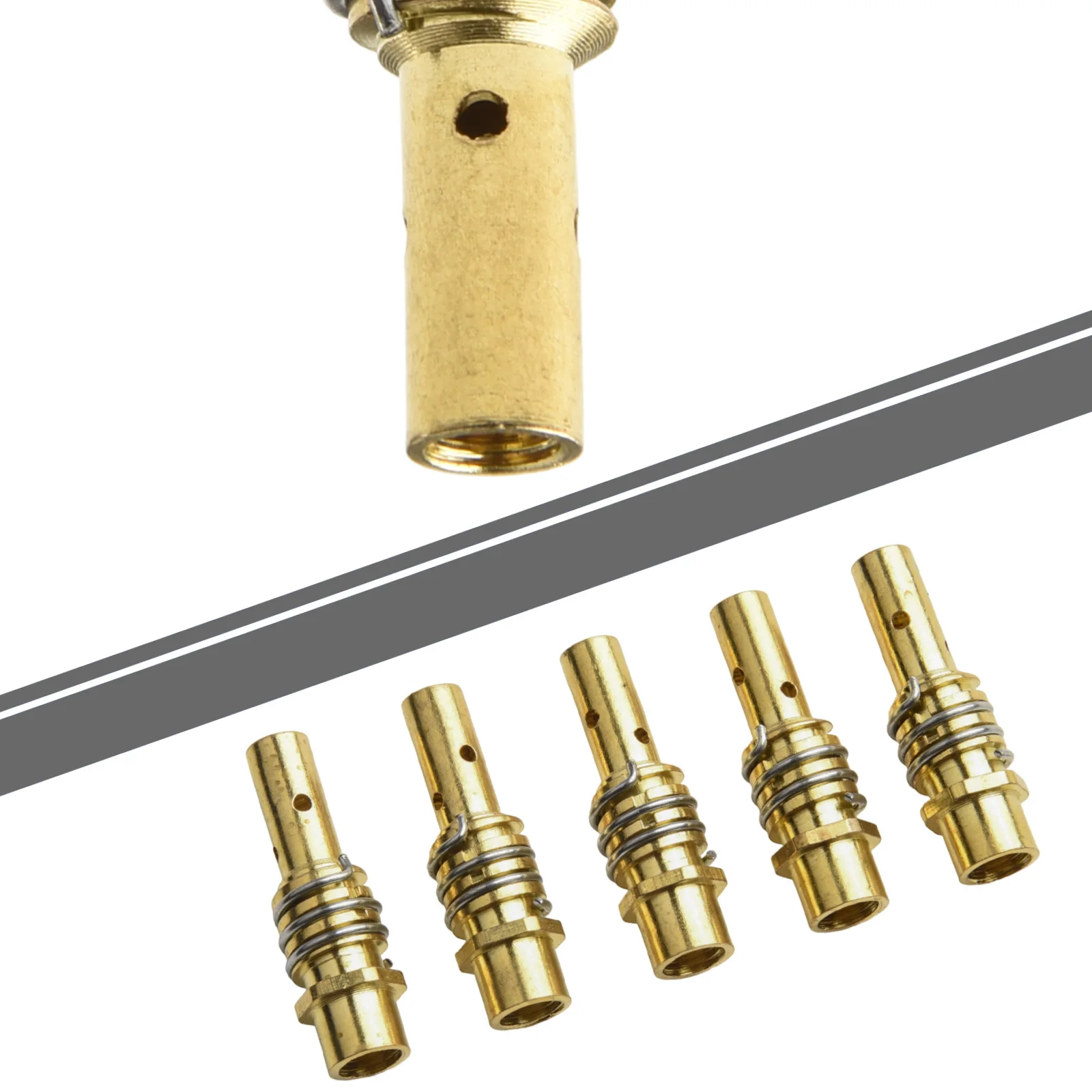 2/5pcs 15AK Gas Nozzle Holder With Nozzle Spring For MIG/MAG Welding Torch Contact Tip Welding Replacement Parts