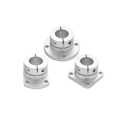 Round Square Compact Flanged Mount Type Cast With Slit Shaft Supports Linear Motion Automation Components Dia 6 8 10 15 16 20 30