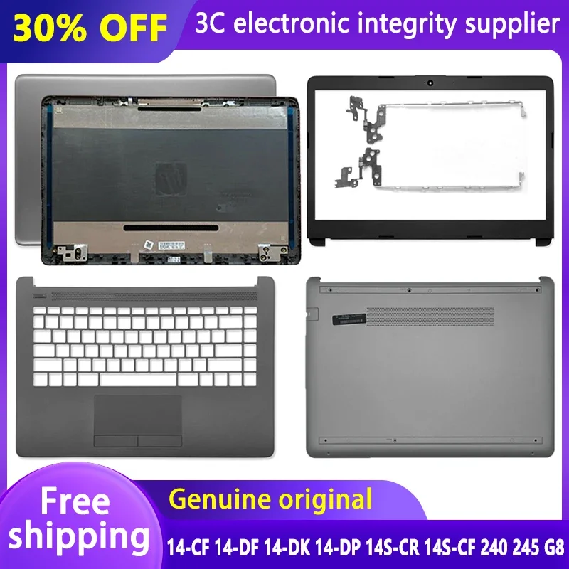 

New Laptop case for HP 14-CF 14-DF 14-DK 14-DP 14S-CR 14S-CF 240 245 G8 LCD Back Cover Front Bezel Palmrest Bottom Case Hinges C