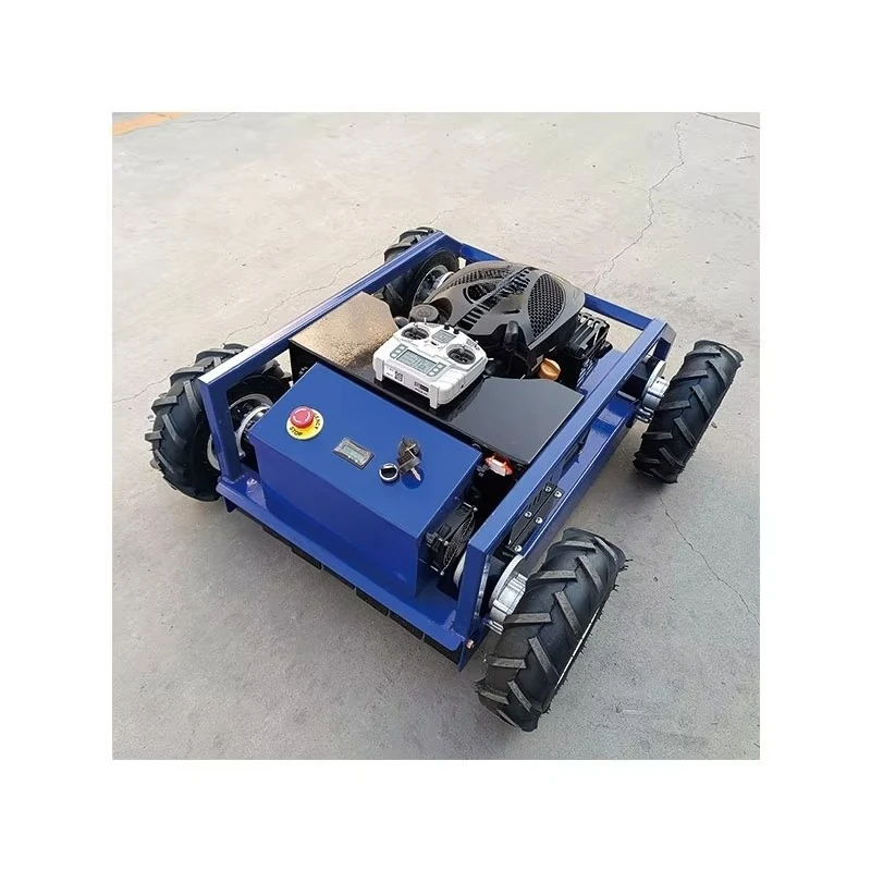 

Mini Remote Control Cordless 4-Stroke Industrial Grade Petrol Engine Lawn Mower Automatic Slop Tractor Garden Machine