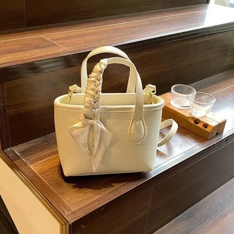 Fashion Retro Designer Solid Color Diaper Bag Elegant Crossbody Handbag For Women Luxury Large Capacity Leather Tote