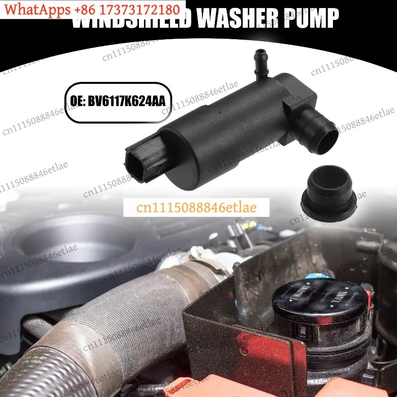 k3 BV6117K624AA Windshield Washer Pump for Ford Focus Mk3 Transit Custom, 2pcs OEM Fluid Pump Replacement