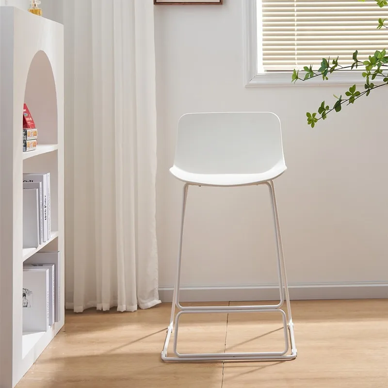 Minimalist Plastic Bar Chairs Nordic Hollow Design Bar Stool Lightweight Stackable High Chair Multifunctional Home Pub Furniture